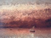 Gustave Courbet Sunset on Lake Geneva Spain oil painting artist